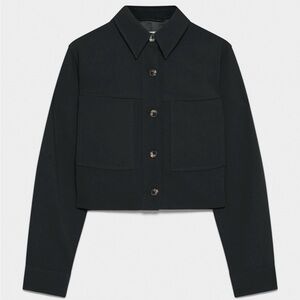 Aritzia Wilfred Cropped Little Jacket (Black, Size Medium)